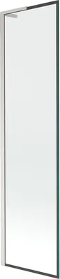 Produktbild von Mexen Next L Badewannen-Faltwand 1-flügelig 50 x 150 cm, schwarzes Muster, gebürsteter Nickel - 895-050-000-03-70-97