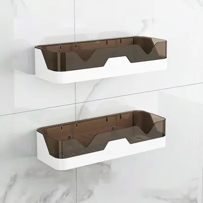 Produktbild von 2 Duschablagen ohne Bohren, 2 Badezimmerregale ohne Bohren, Duschablage ohne Loch, Tragkraft über 7 kg, Duschablage für Bad/Küche/Schlafzimmer, 2 Badezimmerregale