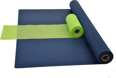 Produktbild von Sensalux Kombi-Set 1 Tischdeckenrolle 1,5m x 25m blau + Tischläufer 30cm apfelgrün