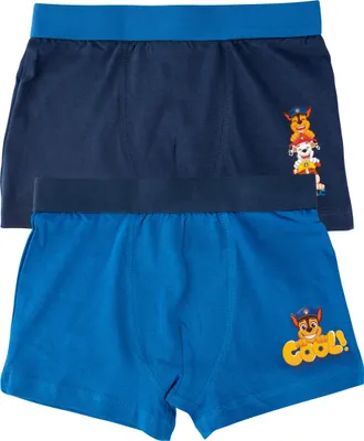 Produktbild von Paw Patrol Boxershorts für Jungen - Unterwäsche Unterhose Boxer Blau (2er Pack), Größe:122-128