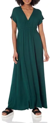 Produktbild von A. Essentials Damen Tailliertes Maxikleid (erhältlich in Übergröße), Jadegrün, L