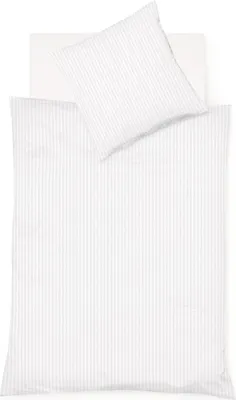Immagine prodotto di Biancheria da letto in tessuto seersucker Fleuresse Rio 443342 135x200 cm + 80x80 cm bianco