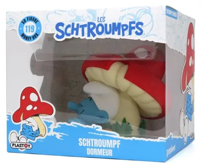 Image de Les Schtroumpfs : Tirelire Schtroumpf Dormeur, 16 cm