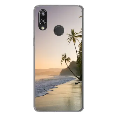 Produktbild von MuchoWow® Handyhülle Schutzhülle Hülle für Huawei P20 Lite (2020) Strand - Meer - Palme Silikon Softcase Handy Hülle - Kartenhalter