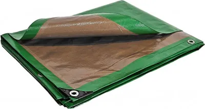 Image de Bâche de protection 5 x 8 m Verte et Marron Résistante 250g/m2