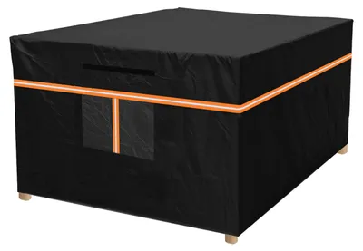 Immagine prodotto di Copertura per mobili da giardino - Copertura protettiva per mobili da esterno - 180 × 120 × 74 cm - Tessuto Oxford 420D - Strisce riflettenti - Protezione antipolvere - Nero