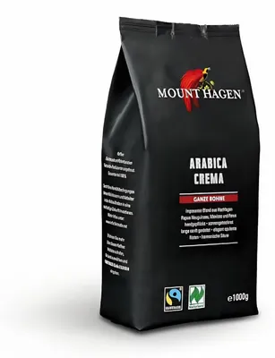 Produktbild von Mount Hagen Arabica Crema Ganze Bohne 1kg
