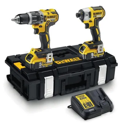 DEWALT Akkuschrauber-Set 18V DCK266P2 mit 2x 5,0Ah Akkus und Tough System Koffer