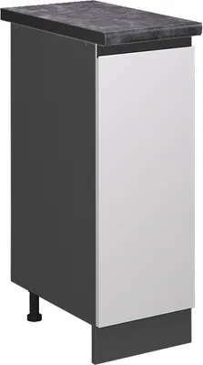 Image de Meuble de cuisine Vicco R-Line Blanc 30cm J-Shape, PT Anthracite, Model 45449