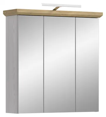 Produktbild von xonox.home Spiegelschrank inkl. Beleuchtung Verona Sibiu Lärche Nachbildung B/H/T: 69x71x21 cm