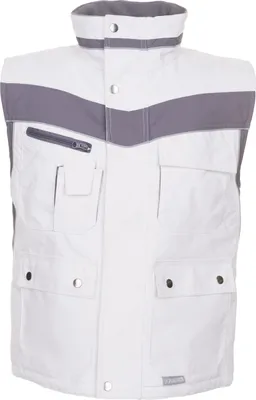 Produktbild von Größe 4XL Herren Planam Plaline Winter Winterweste reinweiß zink Modell 2583