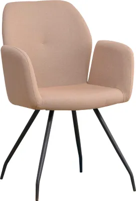 Produktbild von Cara 1R, Stuhl, Gestell schwarz, Bezug taupe (02)