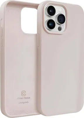 Produktbild von Crong, Flüssig Silikon Hülle iPhone 14 Pro Stoßfest Flexibel, Hellrosa