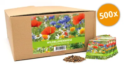 Produktbild von Wildblumenwiese farbenfrohe Mischung für Werbezwecke (500 Stück) | Wildblumenwiese von FLORTUS
