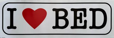 Immagine prodotto di I Love Bed - 30,5 x 91,5 cm - Poster