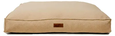 Produktbild von Orthopädisches Hundekissen - Hundekorb - XXL - Füllung aus Schaumflocken - Teddystoff Sand - 120x80x18cm