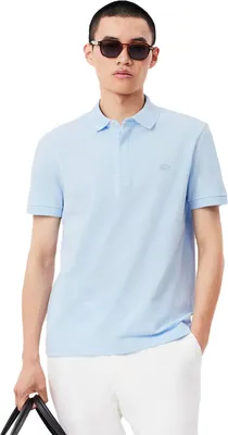 Produktbild von Lacoste Polo kurzarm hellblau 2-Knopf Baumwolle