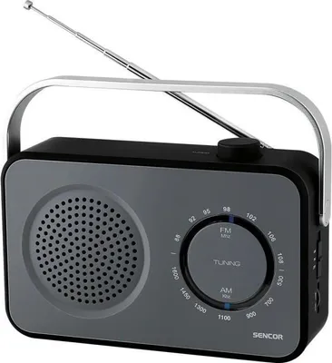 Image de Radio Portable Sencor SRD 2100B, FM/AM, 1W RMS, AUX-OUT 3.5mm, 208x164x63mm, Noir