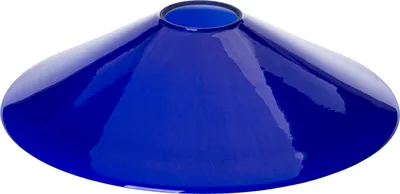 Produktbild von Lampenschirm Glasschirm Schusterschirm Blau glänzend Ø 25cm mit Rand für E27 Fassung