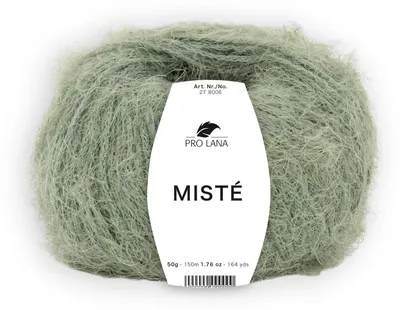 Produktbild von Pro Lana MISTÉ Wolle Merino Extrafine 50 g 150 m Flauschgarn Strickgarn Farbe 076 - heugrün