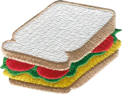 Obrázek produktu pro Sandwich Toast - nášivka, nažehlovací nášivka, nášivka, nášivky, k nažehlení, velikost: 5,6 x 4,5 cm