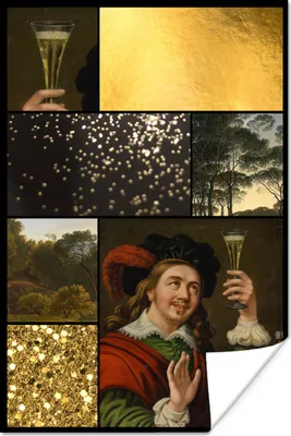 Produktbild von MuchoWow® Poster Collage - Malerei - Alte Meister 80x120 cm - Papierdruck
