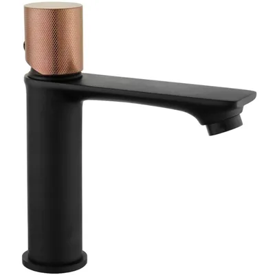 Obrázek produktu pro Mexen Royo One umyvadlová baterie, Černá/Zlatorůžová - 72201-76