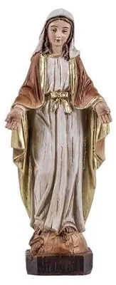 Figur der Wundertätigen Madonna, Harz, 13 cm, handbemalt