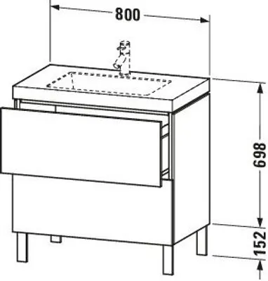 Produktbild von Duravit LC6937O5555 LC cb bs 800x480x698 Ei Marmoriert Mt