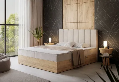 Produktbild von IDELLE Kontinentalbett mit Bonellmatratzemit Topper 180x200 cm Velutto 01