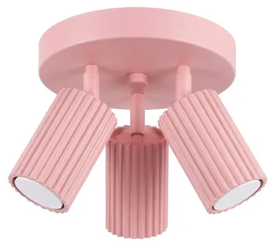 Obrázok produktu pre Stropné svietidlo KARBON 3P ružové 3xGU10 10 W hliník 18 x 19,5 x 19,5 cm Sollux Lighting