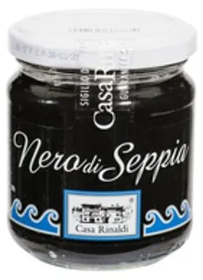 Produktbild von Casa Rinaldi Tintenfischsoße mit Tintenfischtinte im Glas 180g