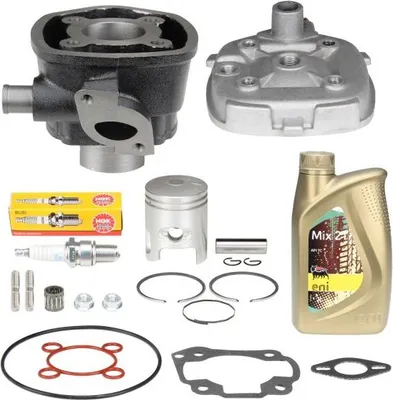 Image de Kit cylindre + culasse 50ccm 40mm GROS pour Minarelli LC couché Aprilia SR / MBK Nitro / Yamaha Aerox Jog