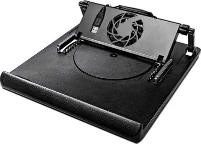 Produktbild von Laptop-Ständer drehbar Notebookständer Tabletthalter Lüfter mit USB-Anschluss