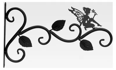 Produktbild von Gusseisen Pflanzenhalter für die Wand, Blumenampel Halterung aus Metall für Innen- und Außenbereich, Vogelfutterspender