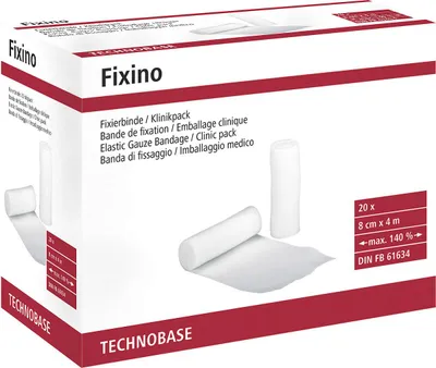 Produktbild von Kerbl Fixierbinden Fixino 20 Stück in Klinikverpackung weiß