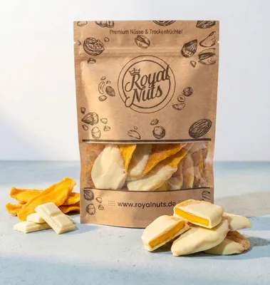 Produktbild von 500g Getrocknete Mango mit weißer Schokolade
