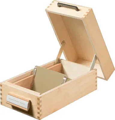Immagine prodotto di HAN 1006 Scatola per schede in legno DIN A6 orizzontale, per max. 1500 schede, legno naturale