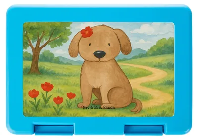 Produktbild von Mr. & Mrs. Panda Snackbox Hund Dame Design - Weiß - Geschenk, Hundemama, Brotzeitdose, Niedlich, Bentobox, Lunchbox, Liebenswert, Sprüche, Liebe, Hunde, Bento Box