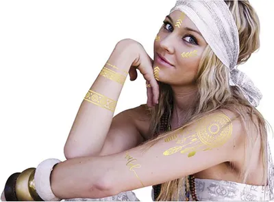 Imagen del producto de Astrología, adivinación, juegos, tatuaje, oro, diseño temporal, esoterismo, misticismo, disfraz de carnaval, arte corporal, antigüedad, accesorios egipcios, color: dorado