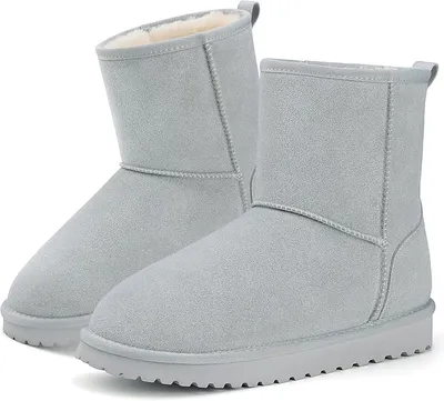 Produktbild von Warme, gefütterte Winterstiefel für Damen, grau, Größe 38 EU