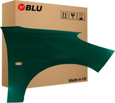 Image de BLU Aile Compatible avec Peugeot 206+ M08J Droite Grün Vert Tie Break | 2007-2014 | Avant | Peint| Prêt à Monter | Acier