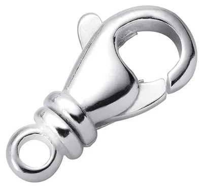 Produktbild von MATERIA 925 Silber Karabiner Verschluss mit drehbarer Öse 9x17x4mm 2,1g für Armbänder / Ketten #Z11