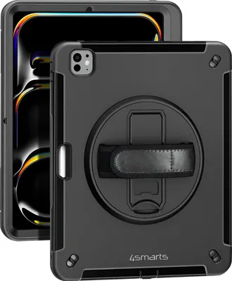 Produktbild von 4smarts RuggedCaseGRIP f. Apple iPad Pro 11" (M4.2024).schwarz