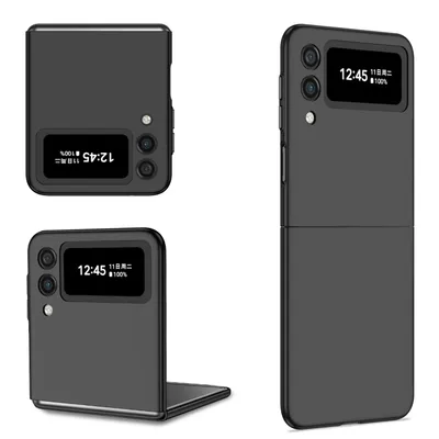 Productafbeelding van König Design hoesje, compatibel met Samsung Galaxy Z Flip4 5G, van zacht plastic - telefoonhoesje, zwart