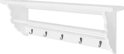 Obrázek produktu pro Věšák na kabáty MDF bílý, v barokním stylu