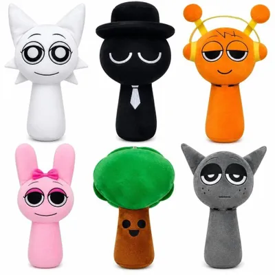 Immagine prodotto di Sprunkii: Set di 6 peluche per bambini