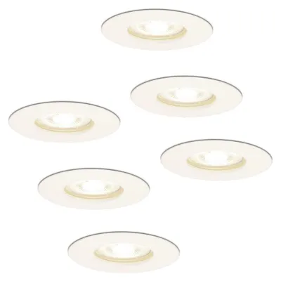 Produktbild von hoftronic LED Einbaustrahler 6x 4W 345lm 4000K GU10 Rund Weiß IP65 Dimmbar
