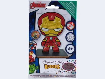 Produktbild von Holzfiguren-Set zum Diamantieren - Iron Man Marvel - 11 cm