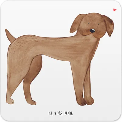 Produktbild von Mr. & Mrs. Panda Tischuntersetzer Hund Dogge 10er Set - Weiß - Geschenk, Sprüche, Glas-Untersetzer, Tassen-Untersetzer, Hunde, Coaster, Untersetzer Tassen, für Gläser